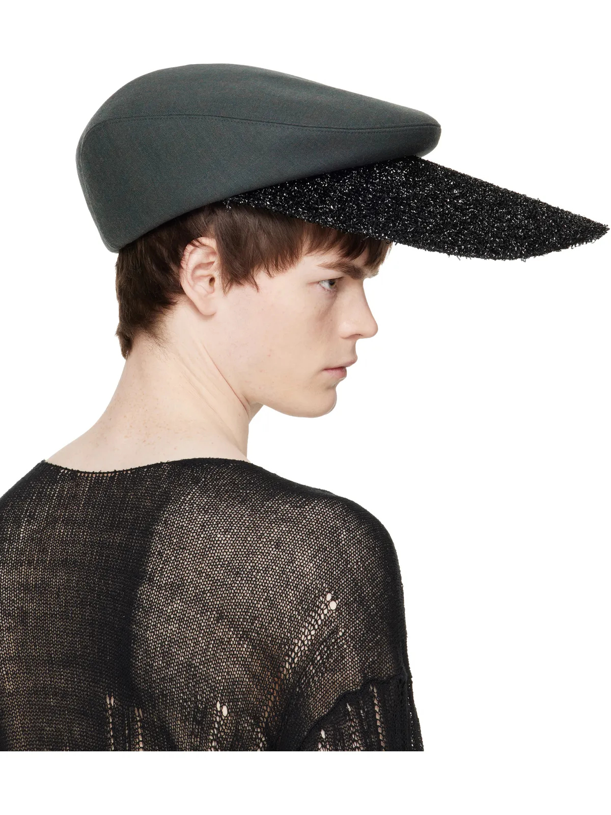 Comme des Garçons Homme Plus Hizumeエディション ツイル キャップ - 画像3