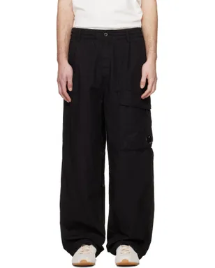 C.P. Company ブラック Micro-Reps Boxy Leg ポケット レンズ パンツ - サムネイル1