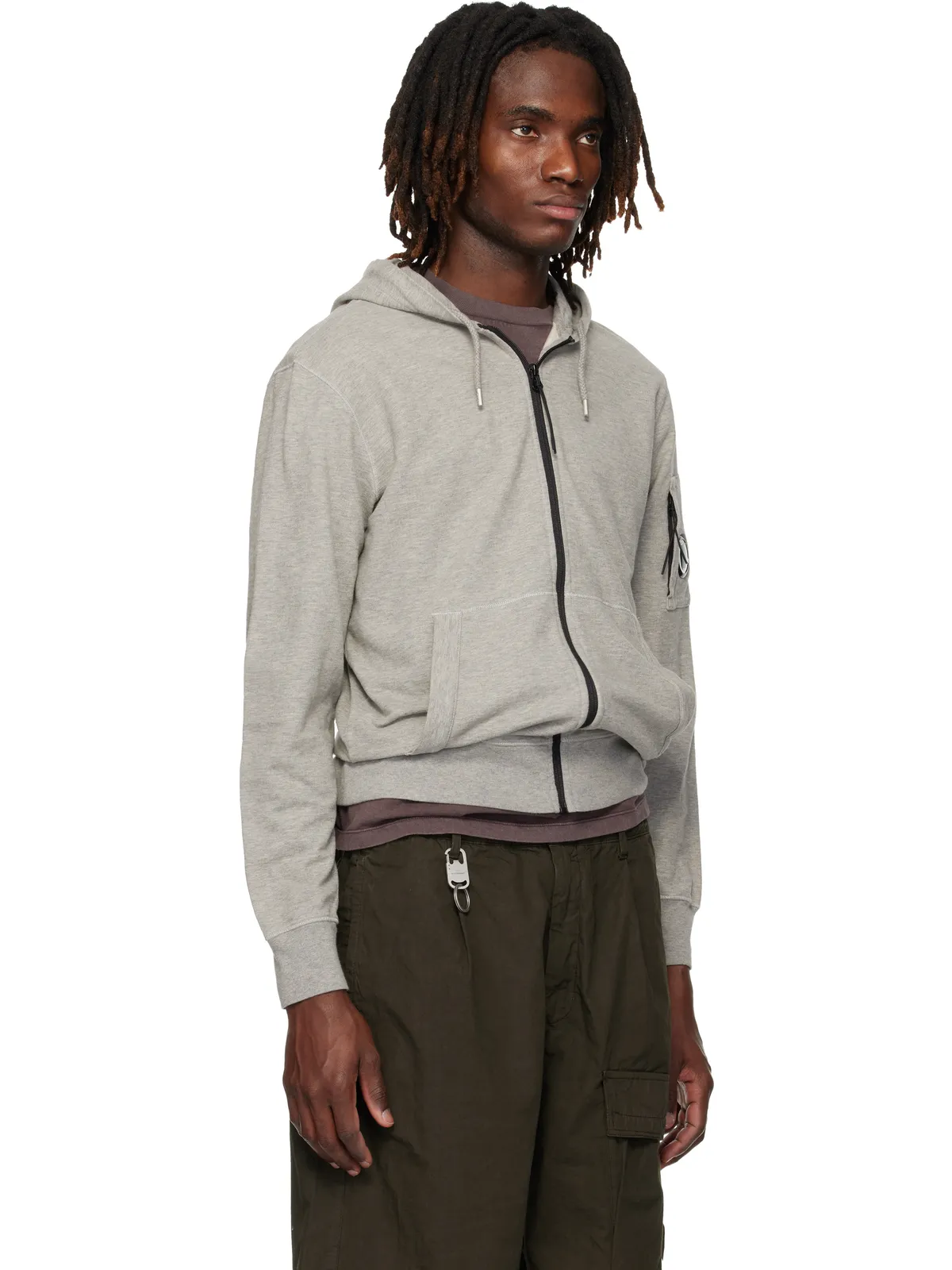 C.P. Company Light Fleece Zip Lens フーディ - 画像2