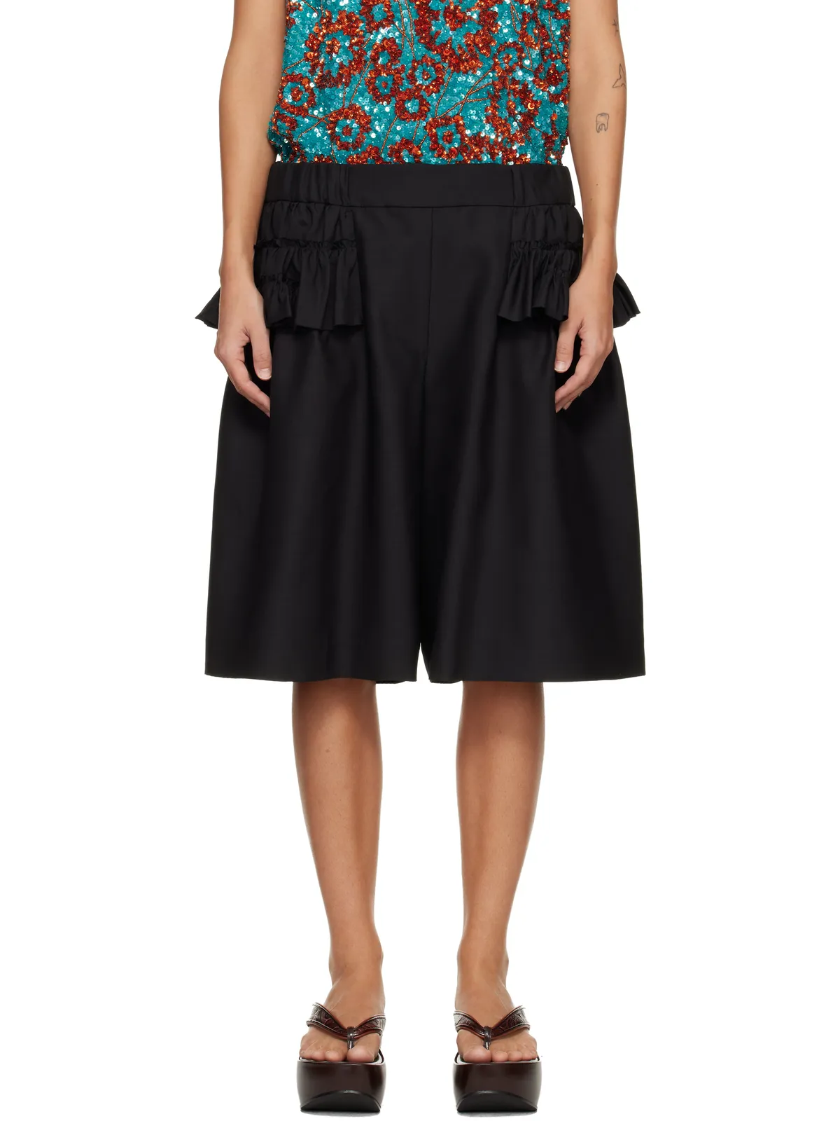 Dries Van Noten ラッフル ショートパンツ - 画像1