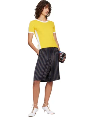 Dries Van Noten ストライプ サテン ショートパンツ - サムネイル4