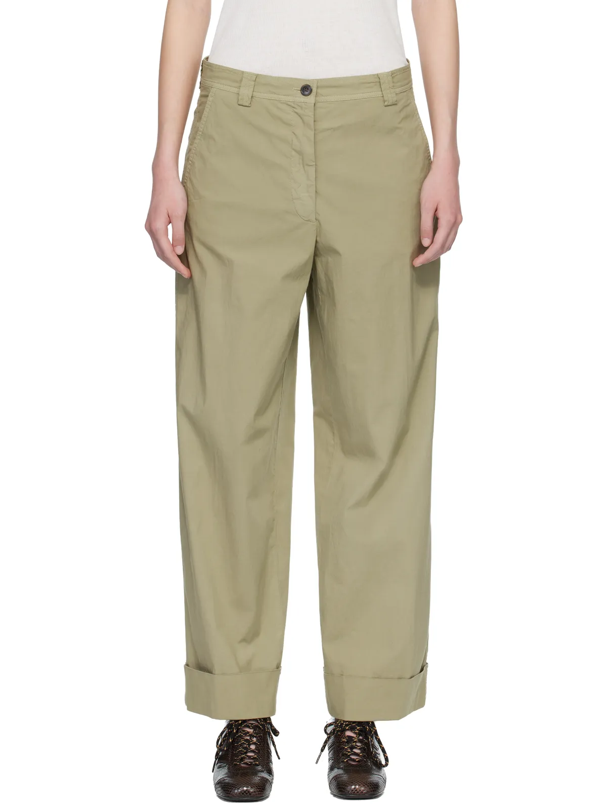 Dries Van Noten ストレッチコットン トラウザーズ - 画像1