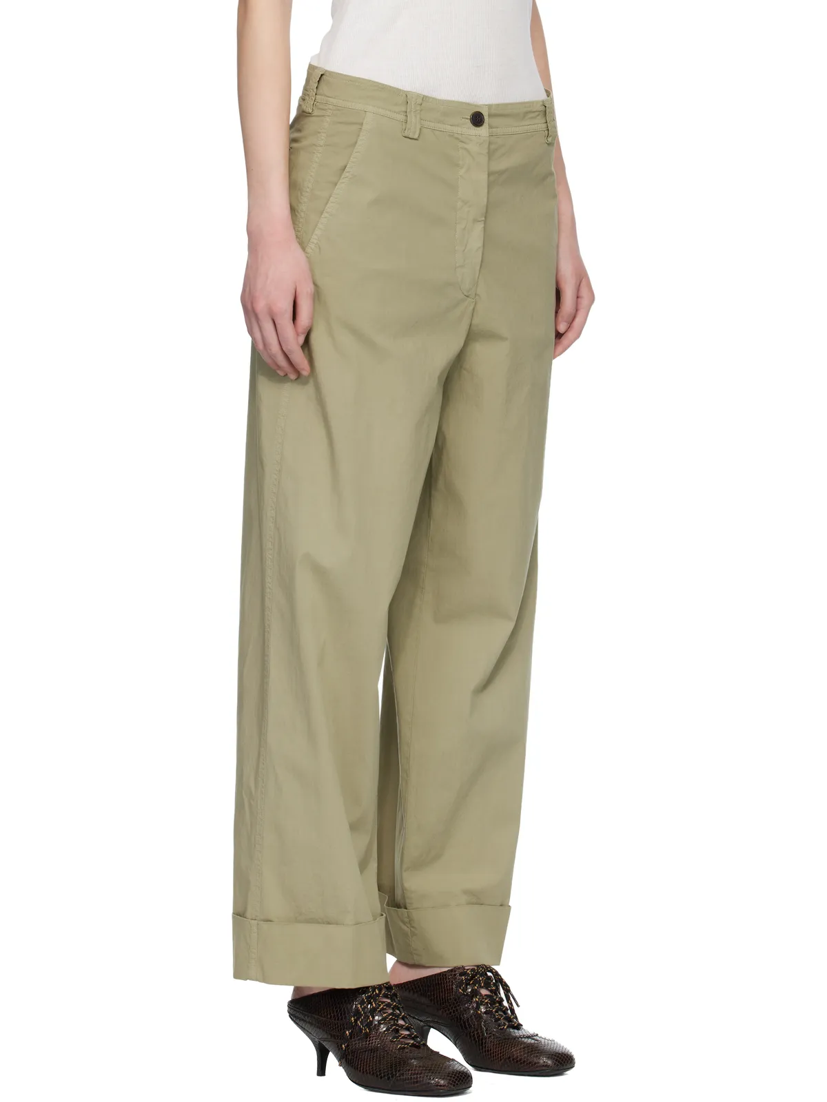 Dries Van Noten ストレッチコットン トラウザーズ - 画像2