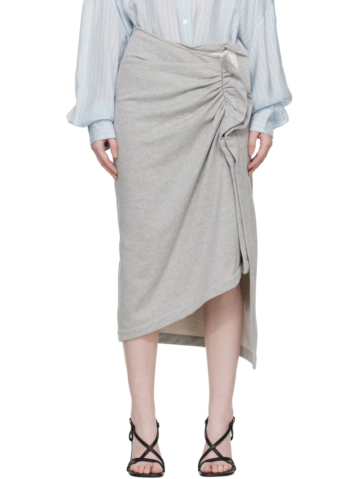 Dries Van Noten ラッフル コットン ミディアムスカート - 画像1