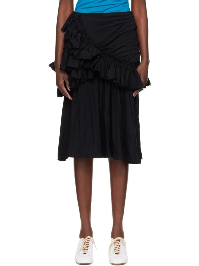 Dries Van Noten Dries Van Noten フリル ミディアムスカートの商品画像