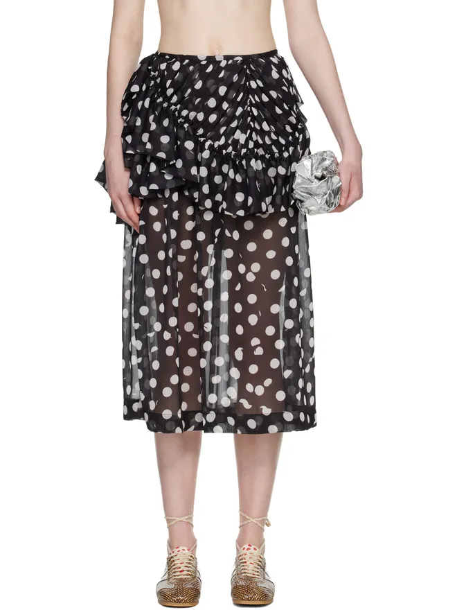 Dries Van Noten Dries Van Noten レイヤード 水玉 ミディアムスカートの商品画像