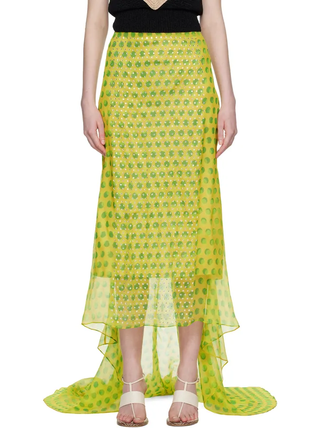 Dries Van Noten Dries Van Noten エンベリッシュド シルク マキシスカートの商品画像