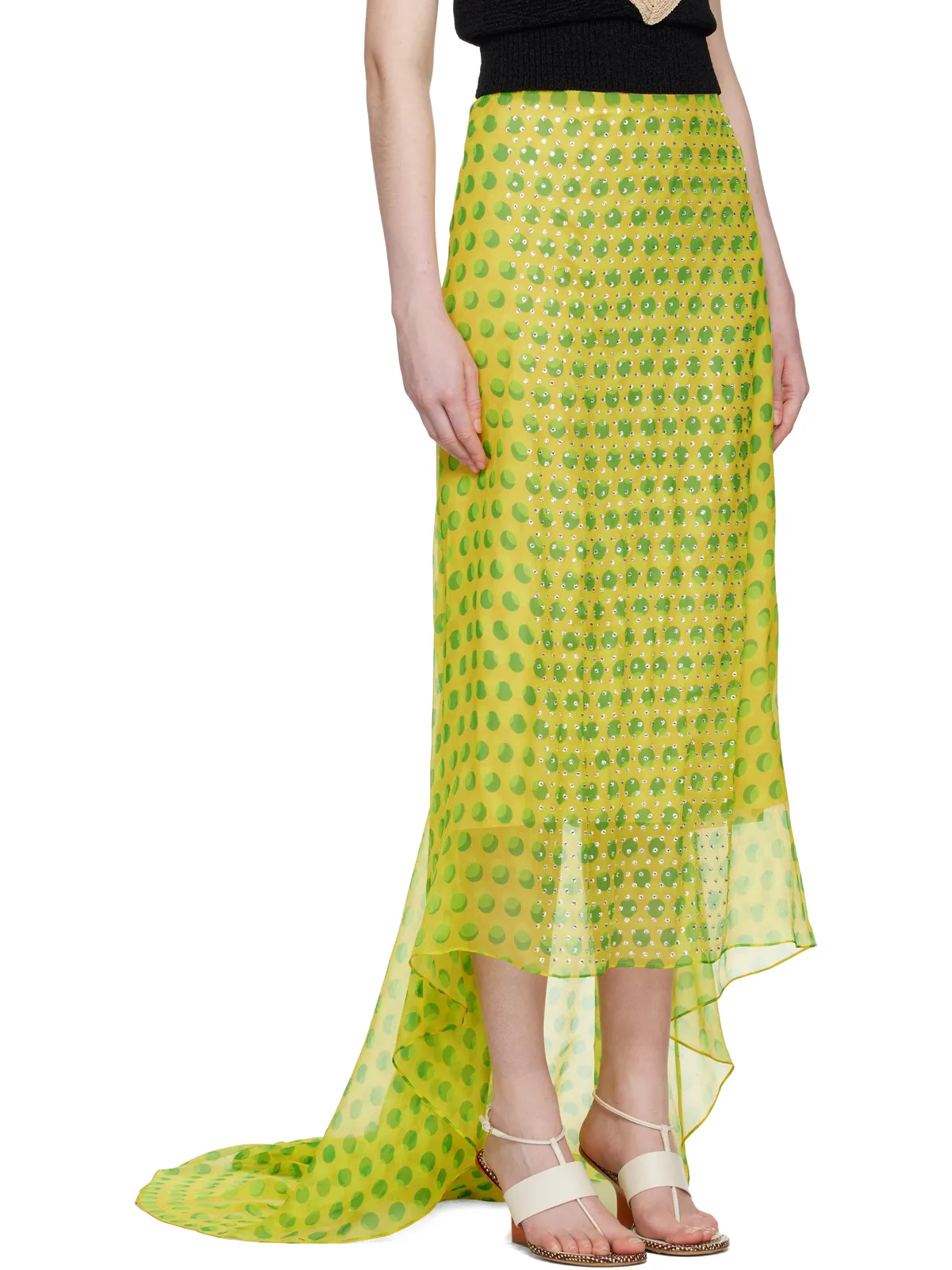 Dries Van Noten エンベリッシュド シルク マキシスカート - 画像2