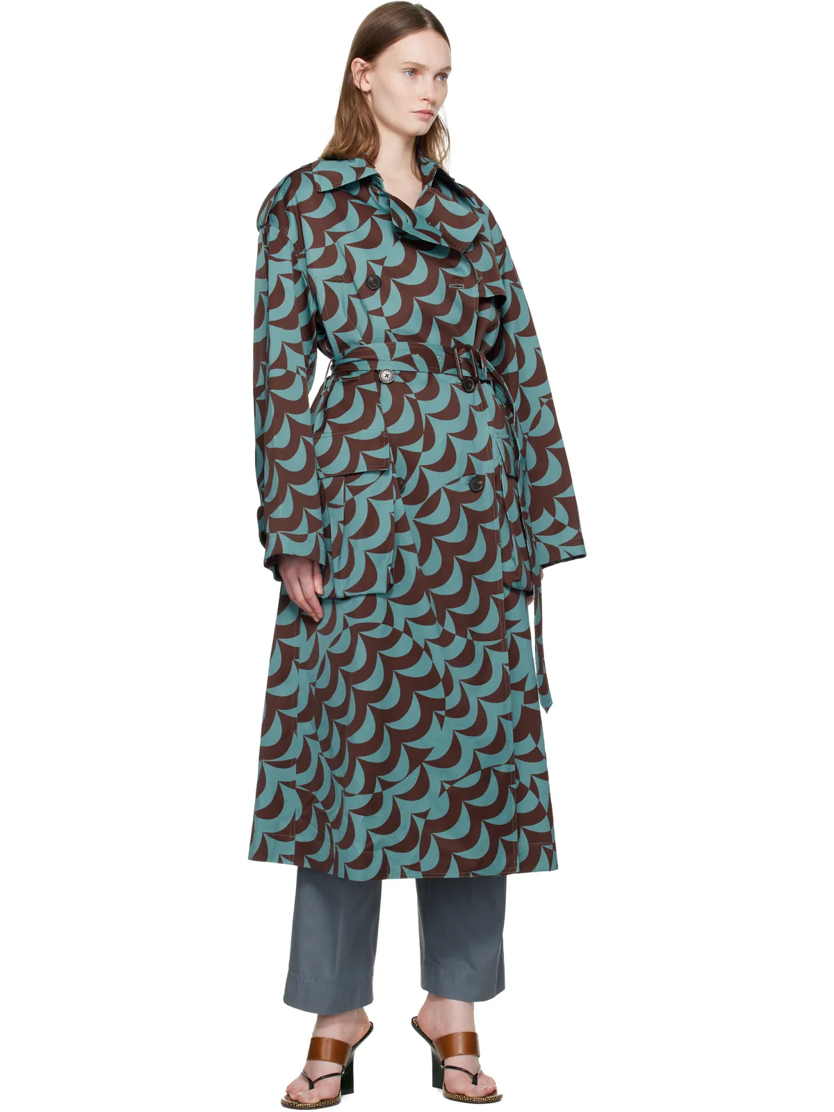 Dries Van Noten ダブルブレスト トレンチコート - 画像4