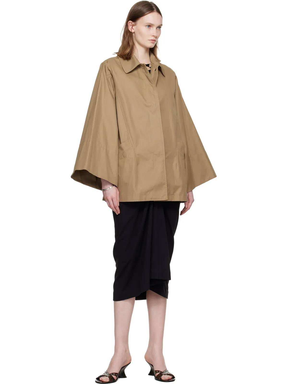Dries Van Noten ワイドスリーブ コート - 画像4
