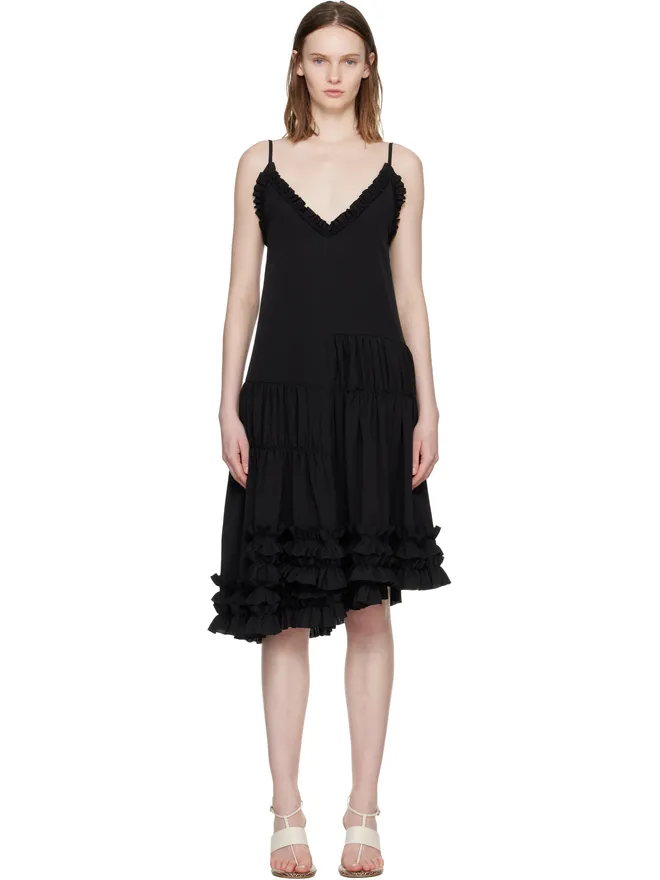 Dries Van Noten Dries Van Noten アシンメトリー フリル ミニワンピースの商品画像