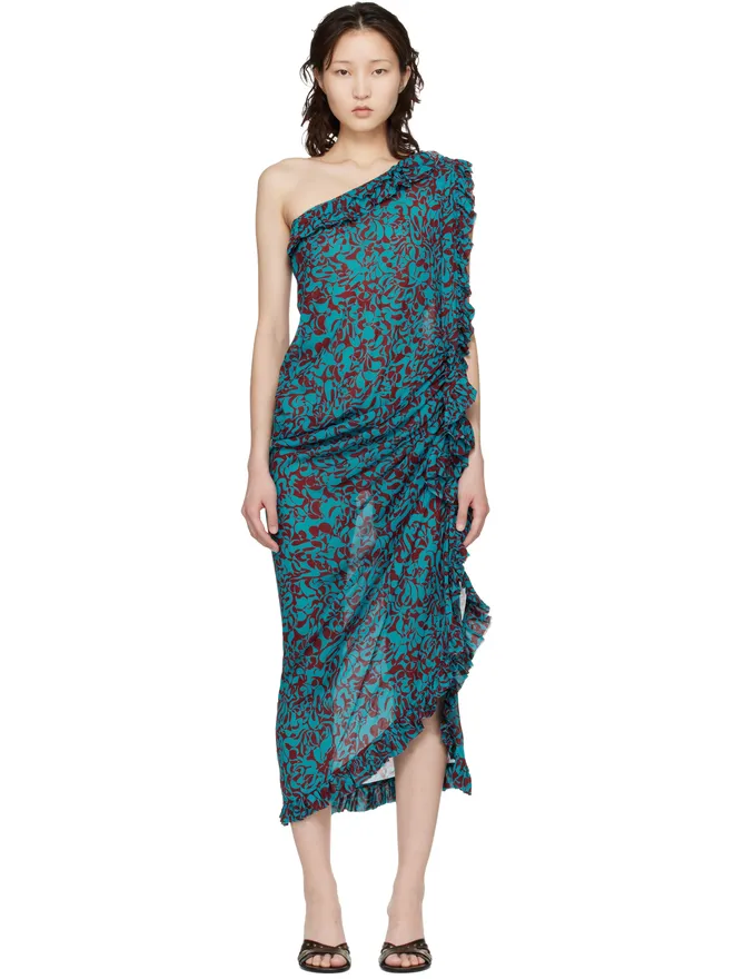 Dries Van Noten Dries Van Noten グラフィック ミディアムドレスの商品画像