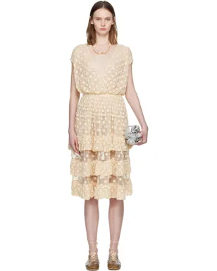 Dries Van Noten ラッフル メッシュ ミディアムドレス - サムネイル1