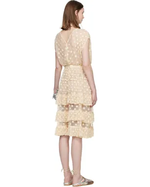 Dries Van Noten ラッフル メッシュ ミディアムドレス - サムネイル3