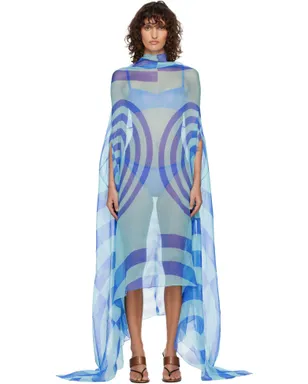 Dries Van Noten Silk Cape マキシワンピース - サムネイル1