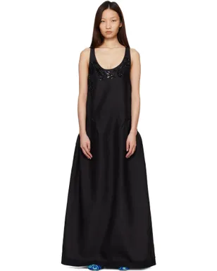 Dries Van Noten Rounded ウール＆シルク マキシドレス - サムネイル1