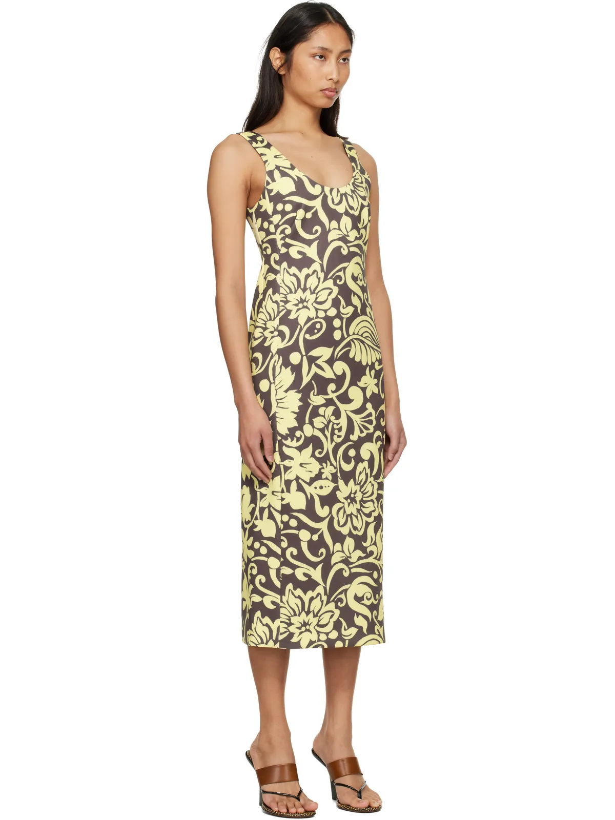 Dries Van Noten Fitted Structured マキシワンピース - 画像2