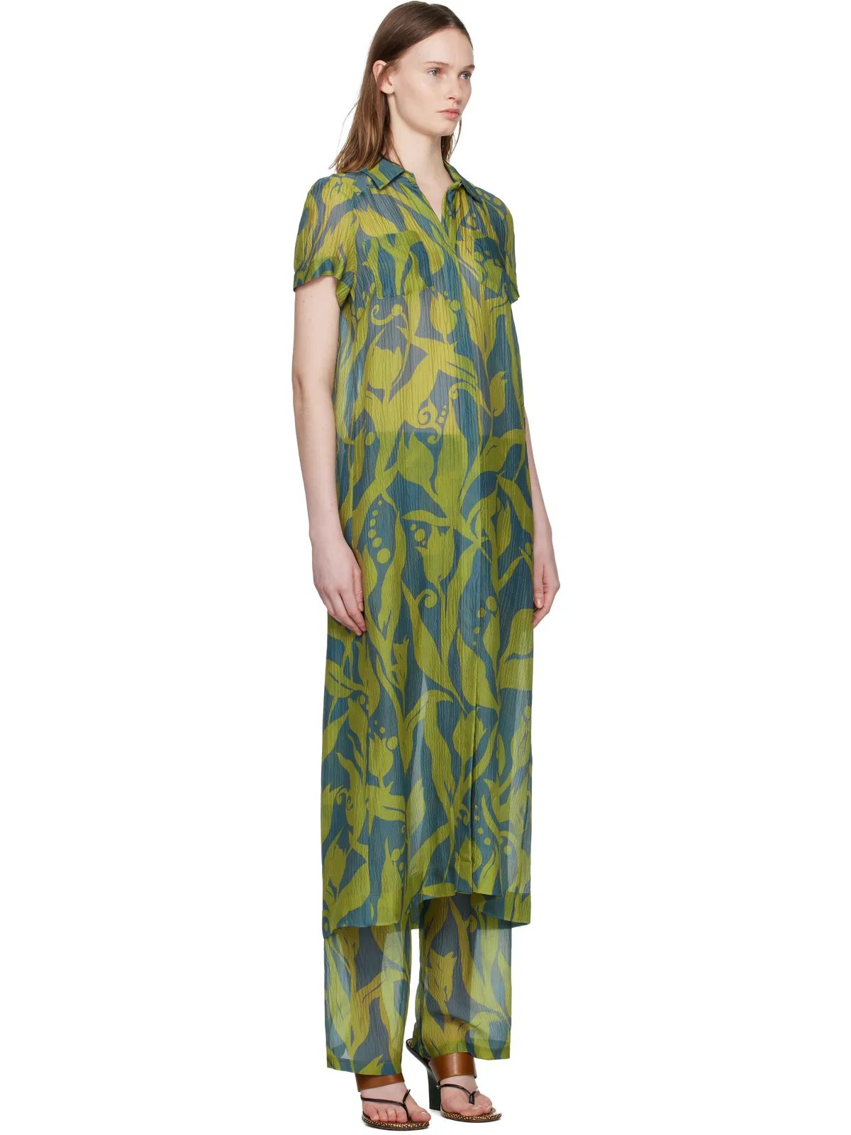 Dries Van Noten ロング シャツ マキシワンピース - 画像2