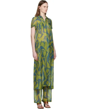 Dries Van Noten ロング シャツ マキシワンピース - サムネイル2