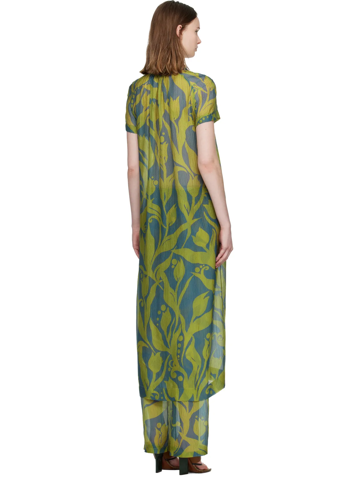 Dries Van Noten ロング シャツ マキシワンピース - 画像3