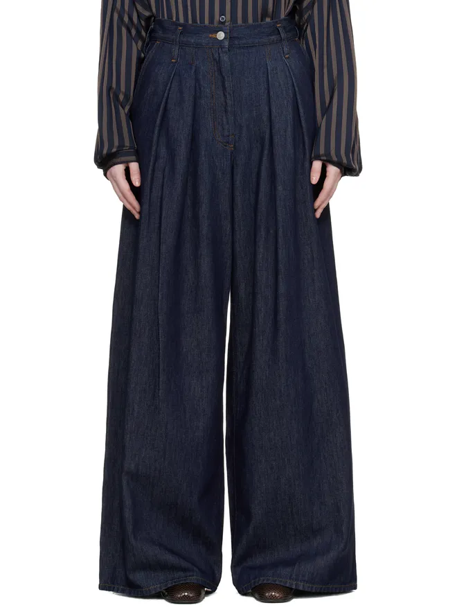 Dries Van Noten Dries Van Noten タック ワイドジーンズの商品画像