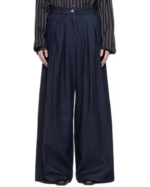 Dries Van Noten タック ワイドジーンズ - サムネイル1