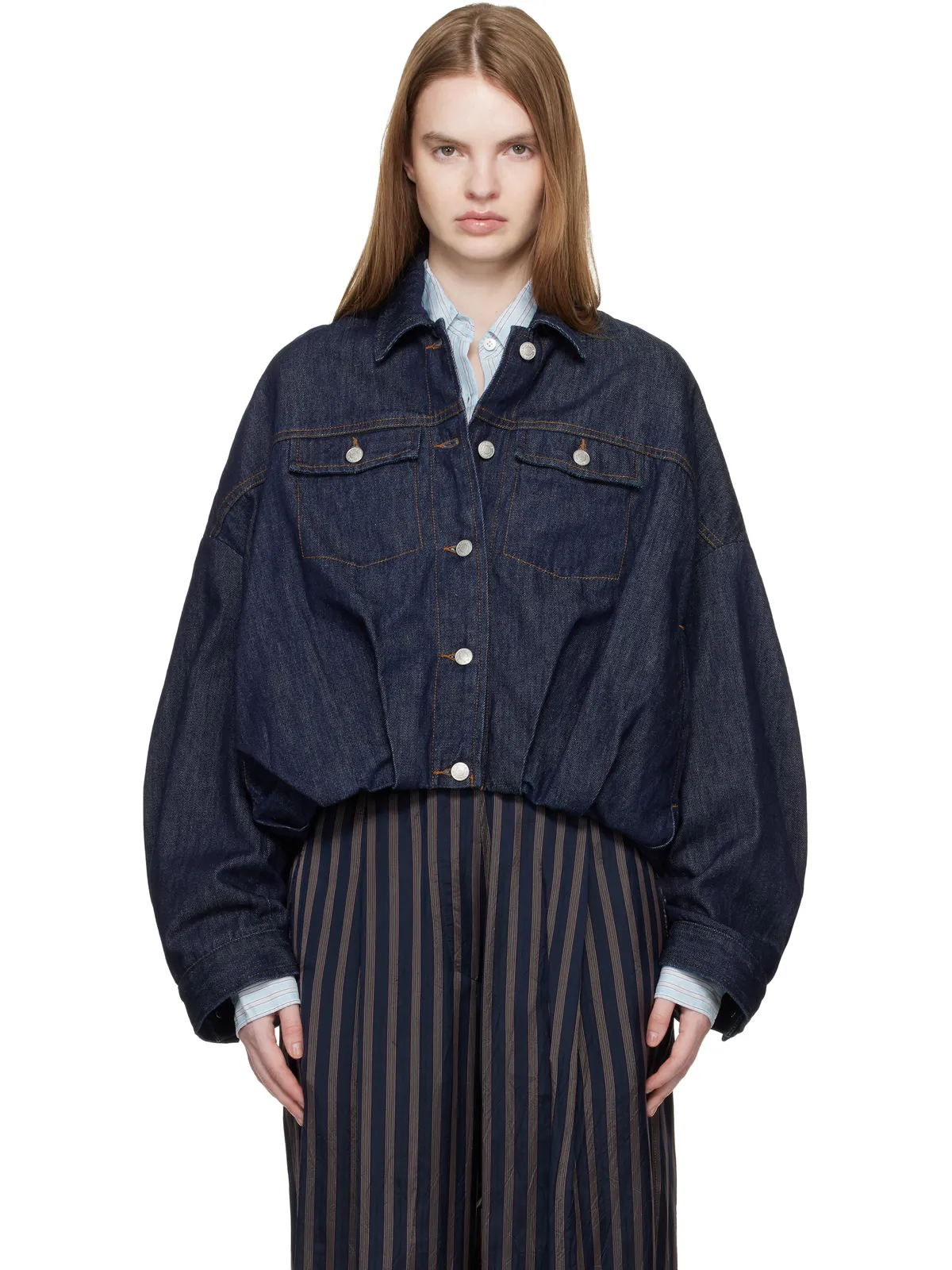 Dries Van Noten バブルヘム デニムジャケット - 画像1