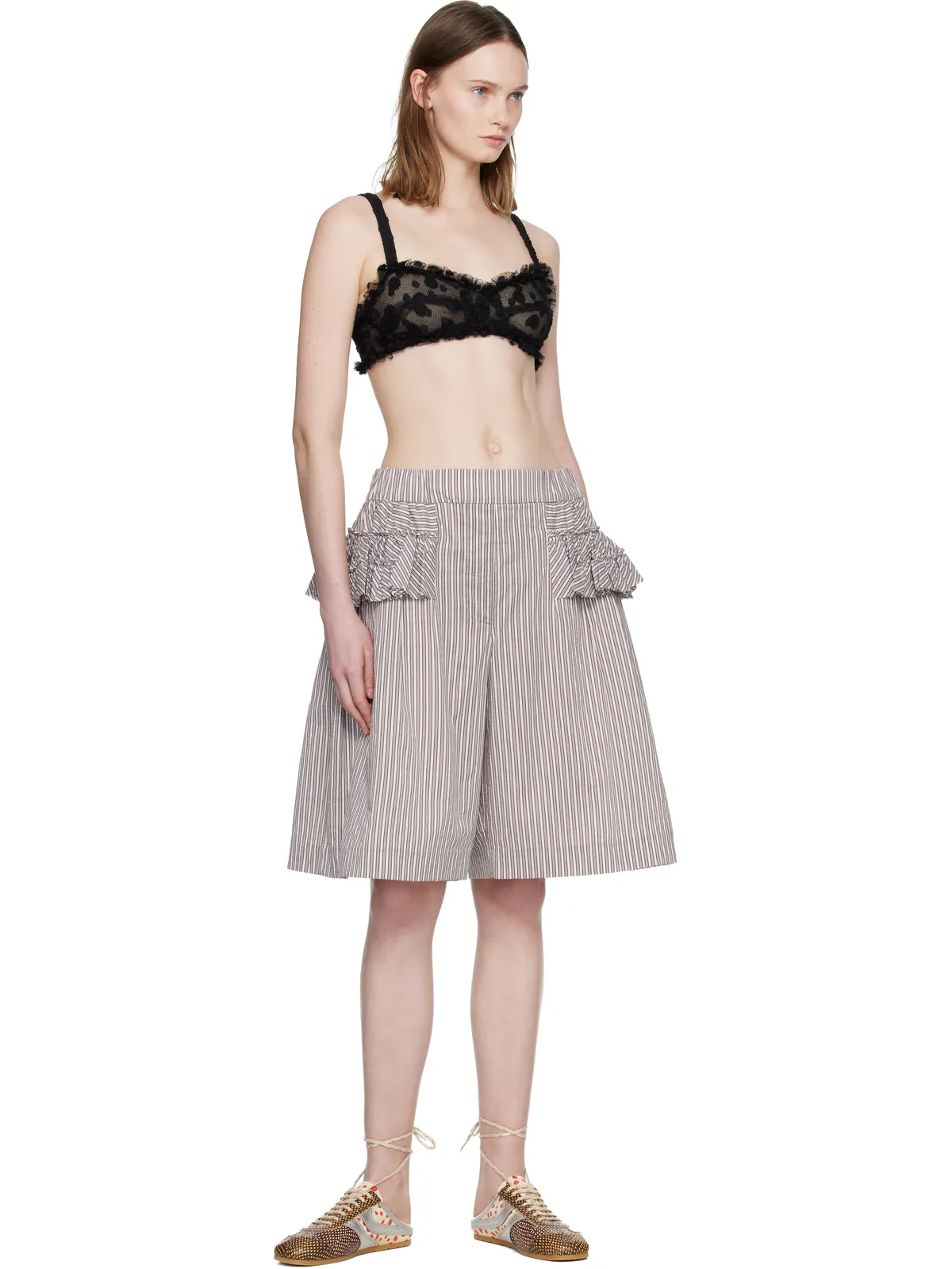 Dries Van Noten 水玉 メッシュ ブラレット - 画像4