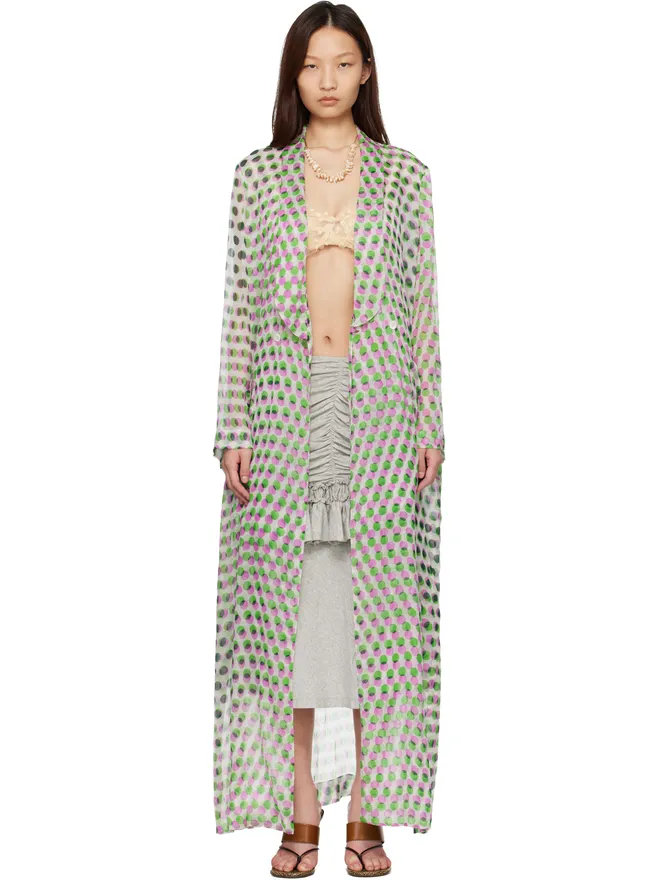 Dries Van Noten Dries Van Noten 水玉プリント シルククレポン ジャケットの商品画像