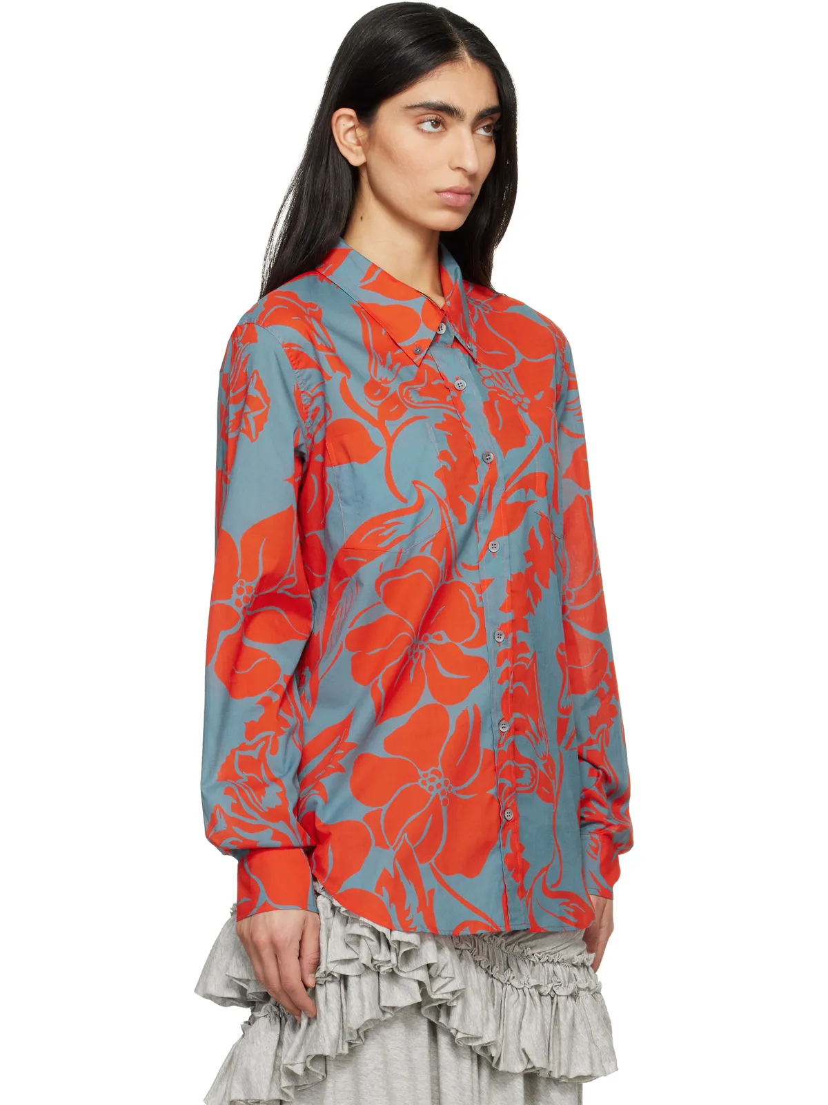 Dries Van Noten ボイル フローラル プリントシャツ - 画像2