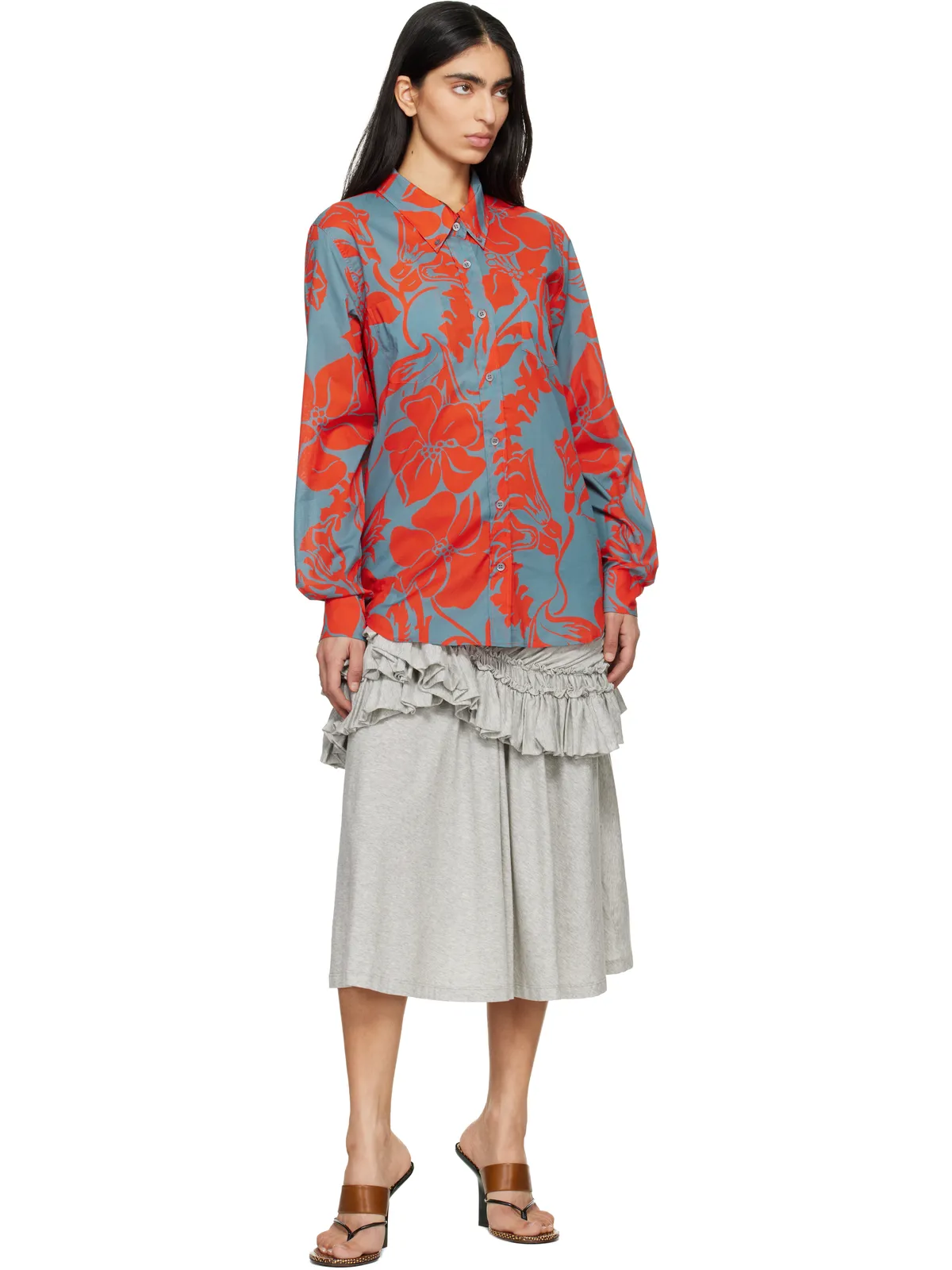 Dries Van Noten ボイル フローラル プリントシャツ - 画像4