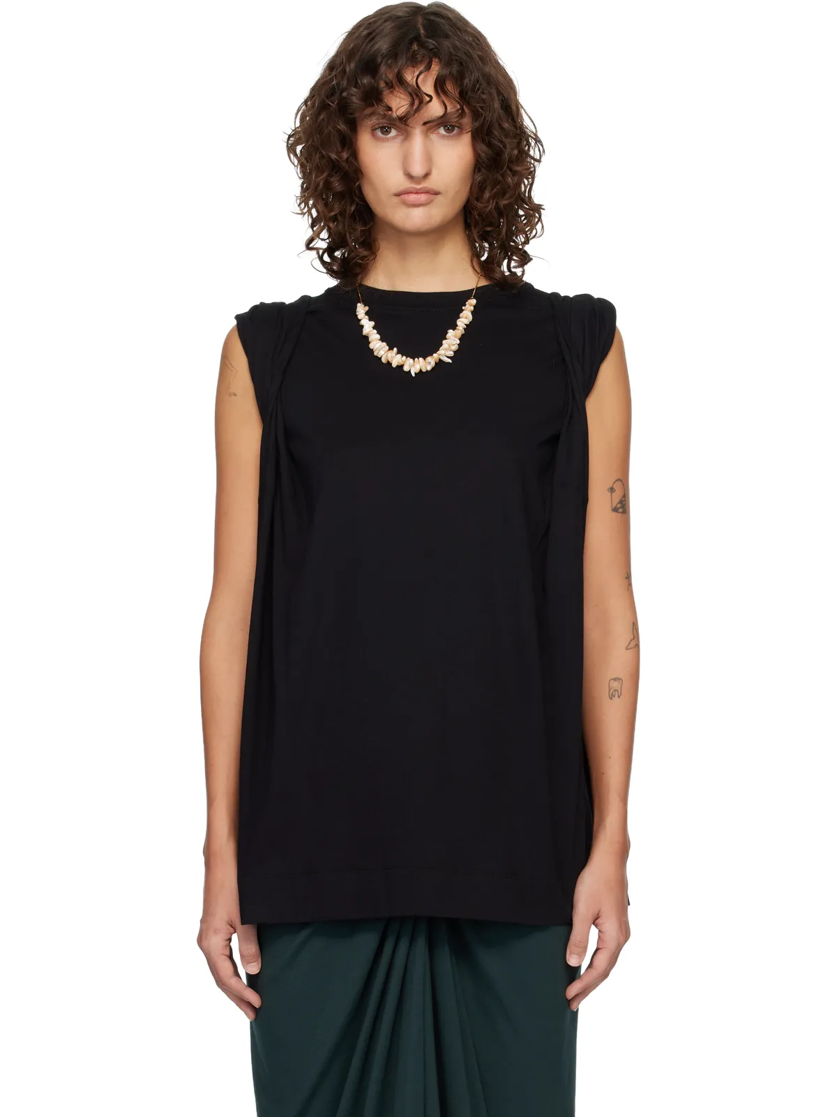Dries Van Noten ルーズ ノースリーブTシャツ - 画像1