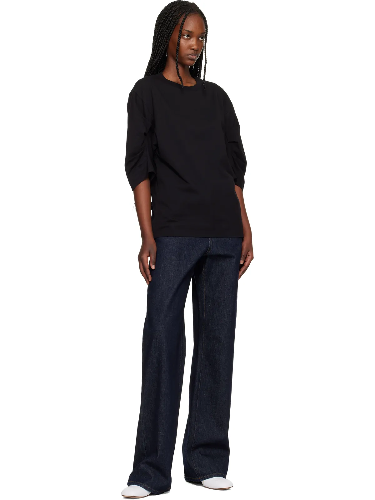 Dries Van Noten Pleated Sleeve Tシャツ - 画像4