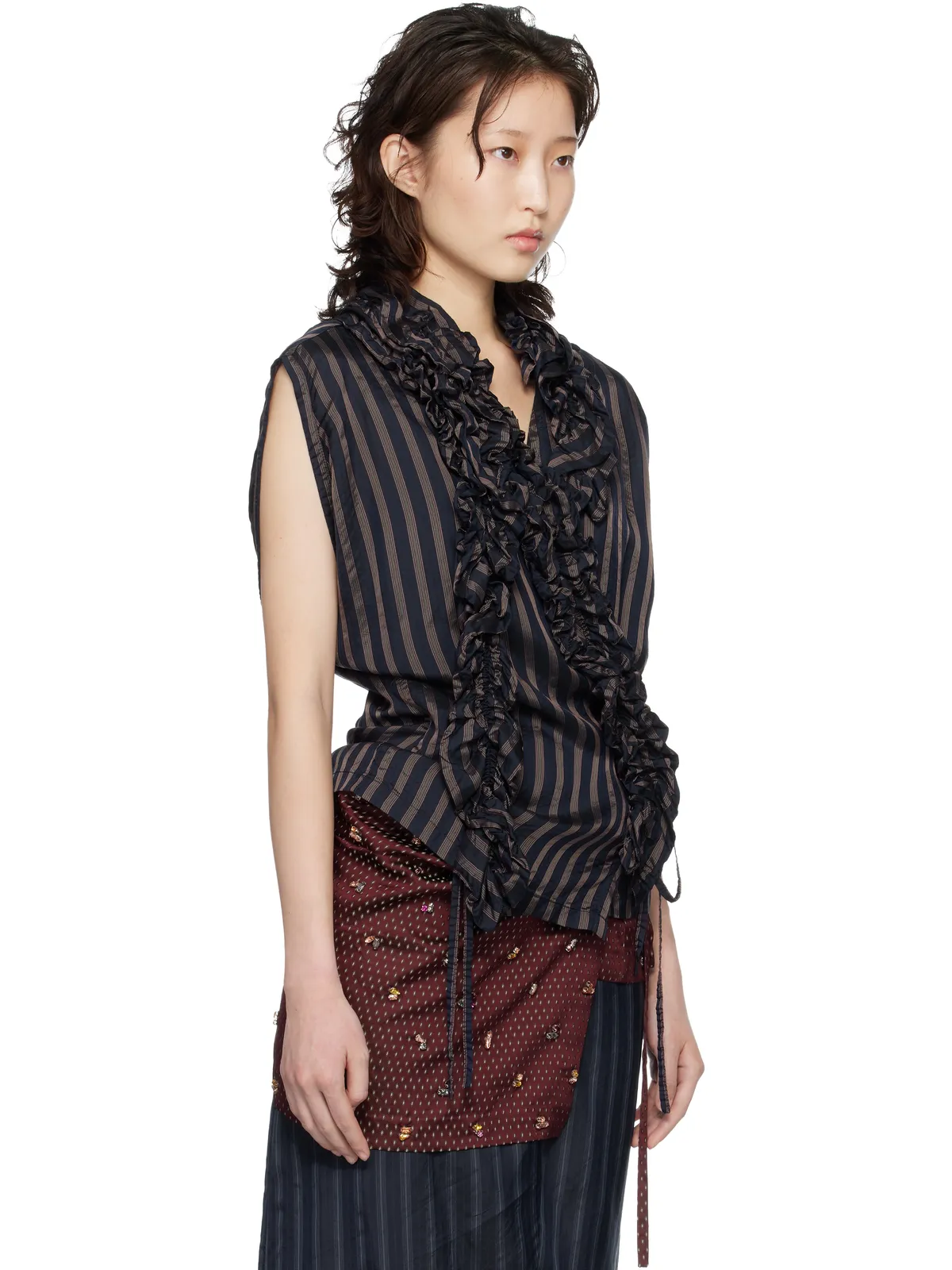 Dries Van Noten ラッフル トップス - 画像2