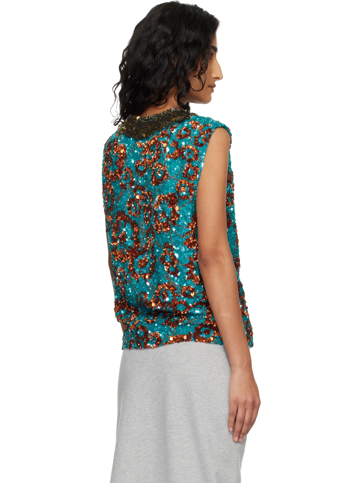 Dries Van Noten スパンコール トップス - 画像3