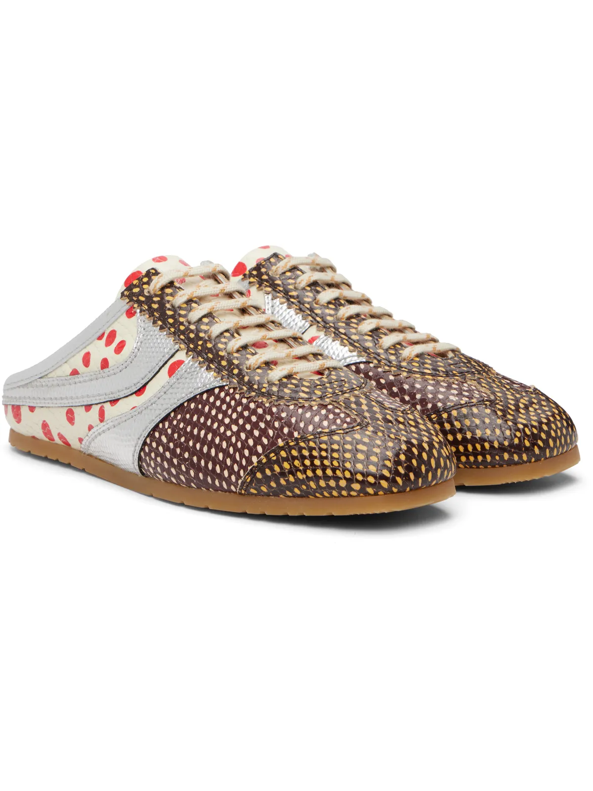 Dries Van Noten レザー ミュールスニーカー - 画像4