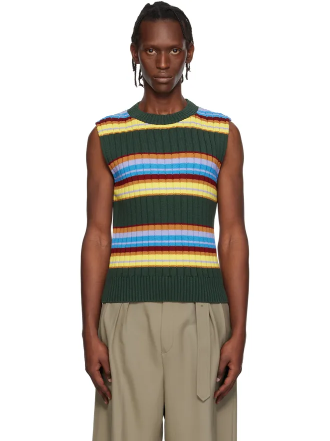 Dries Van Noten Dries Van Noten ボーダー ノースリーブ セーターの商品画像