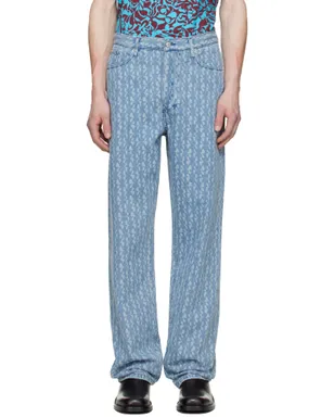 Dries Van Noten Printed-Graphic ジーンズ - サムネイル1