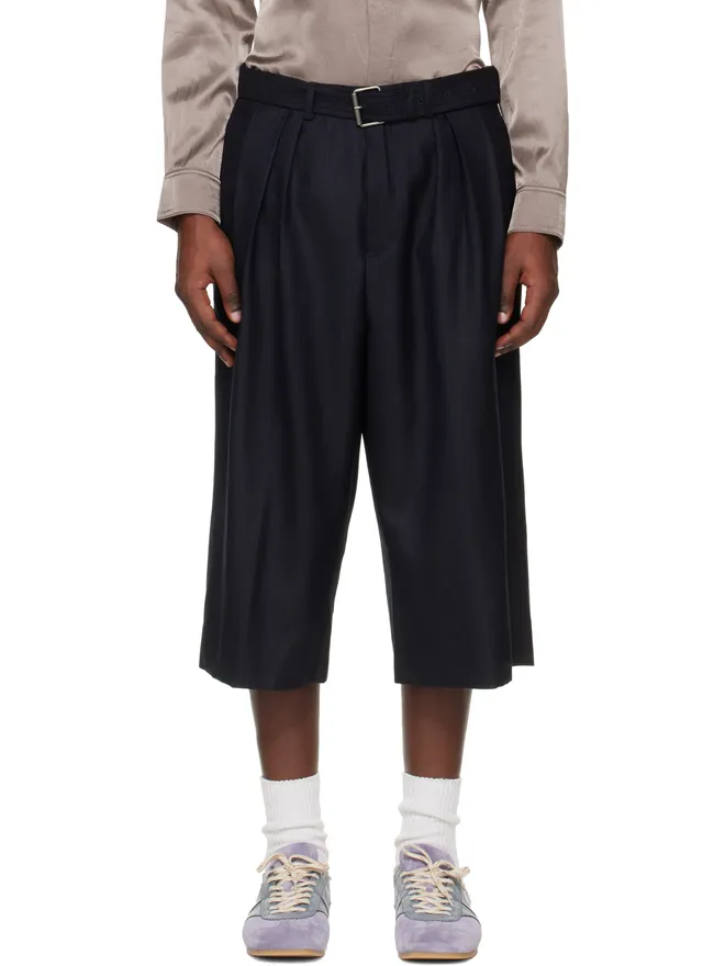 Dries Van Noten Dries Van Noten Belted Light Wool ショートパンツの商品画像