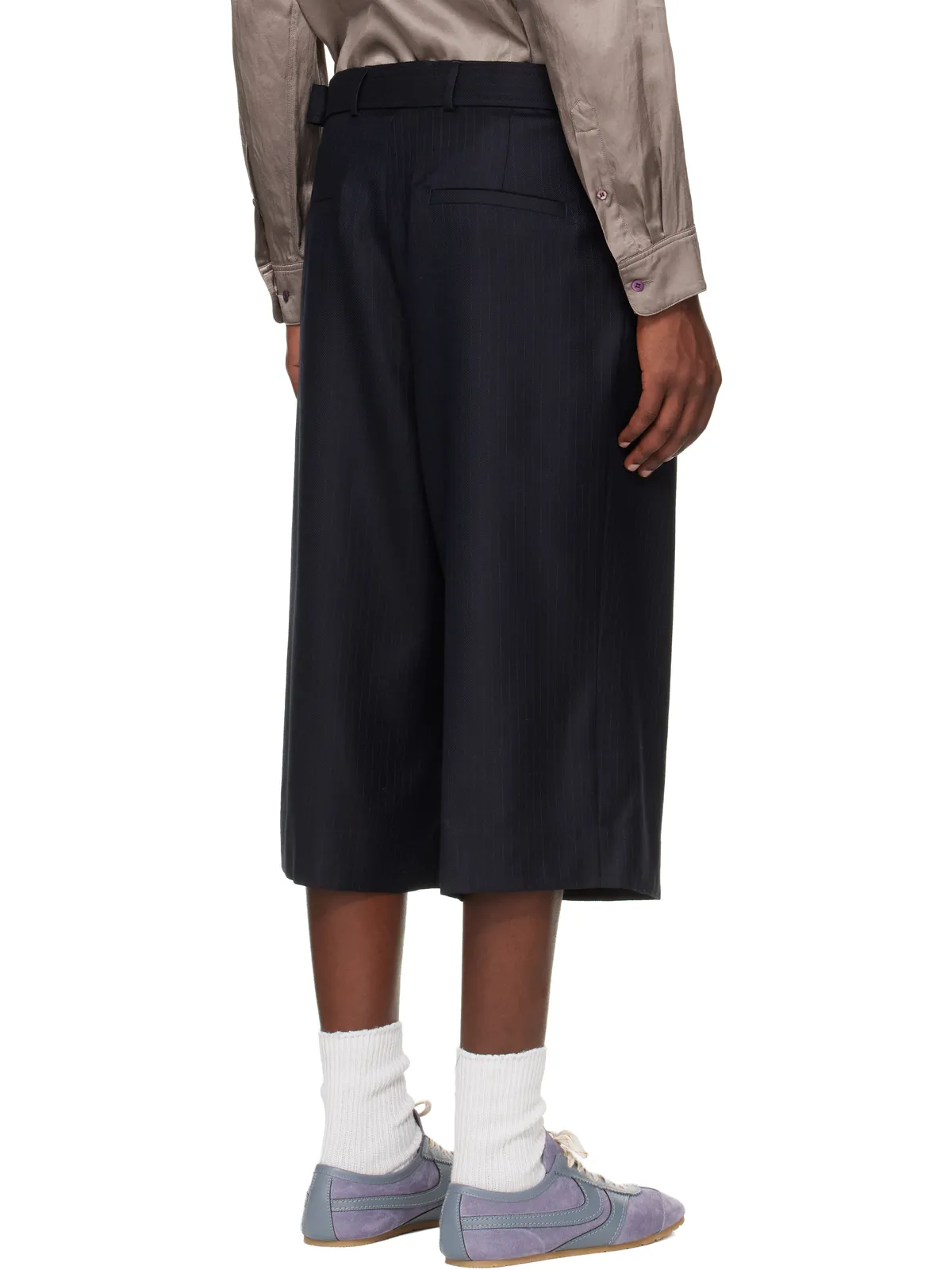Dries Van Noten Belted Light Wool ショートパンツ - 画像3