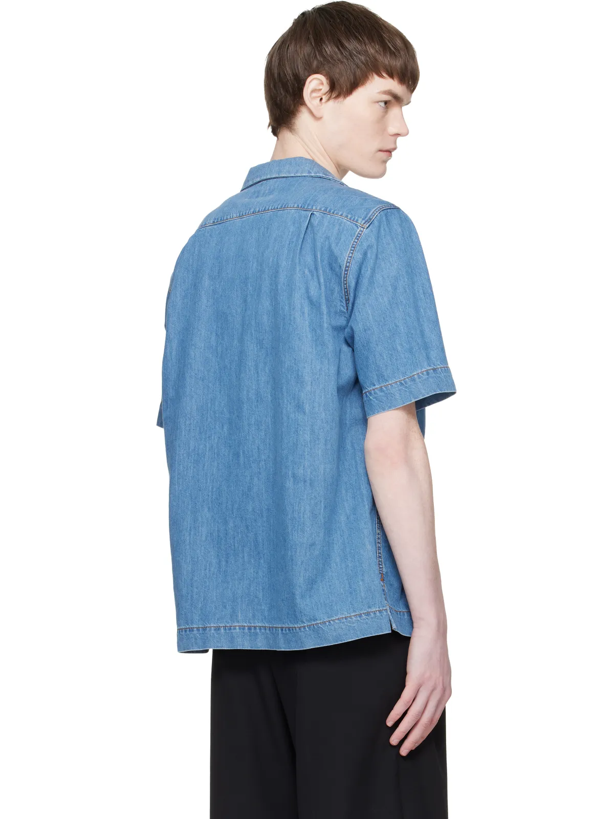 Dries Van Noten 半袖 デニムシャツ - 画像3