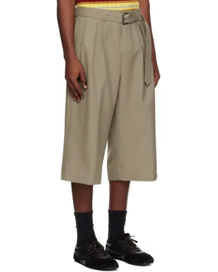 Dries Van Noten ベルト ウール モヘア ショートパンツ - サムネイル2