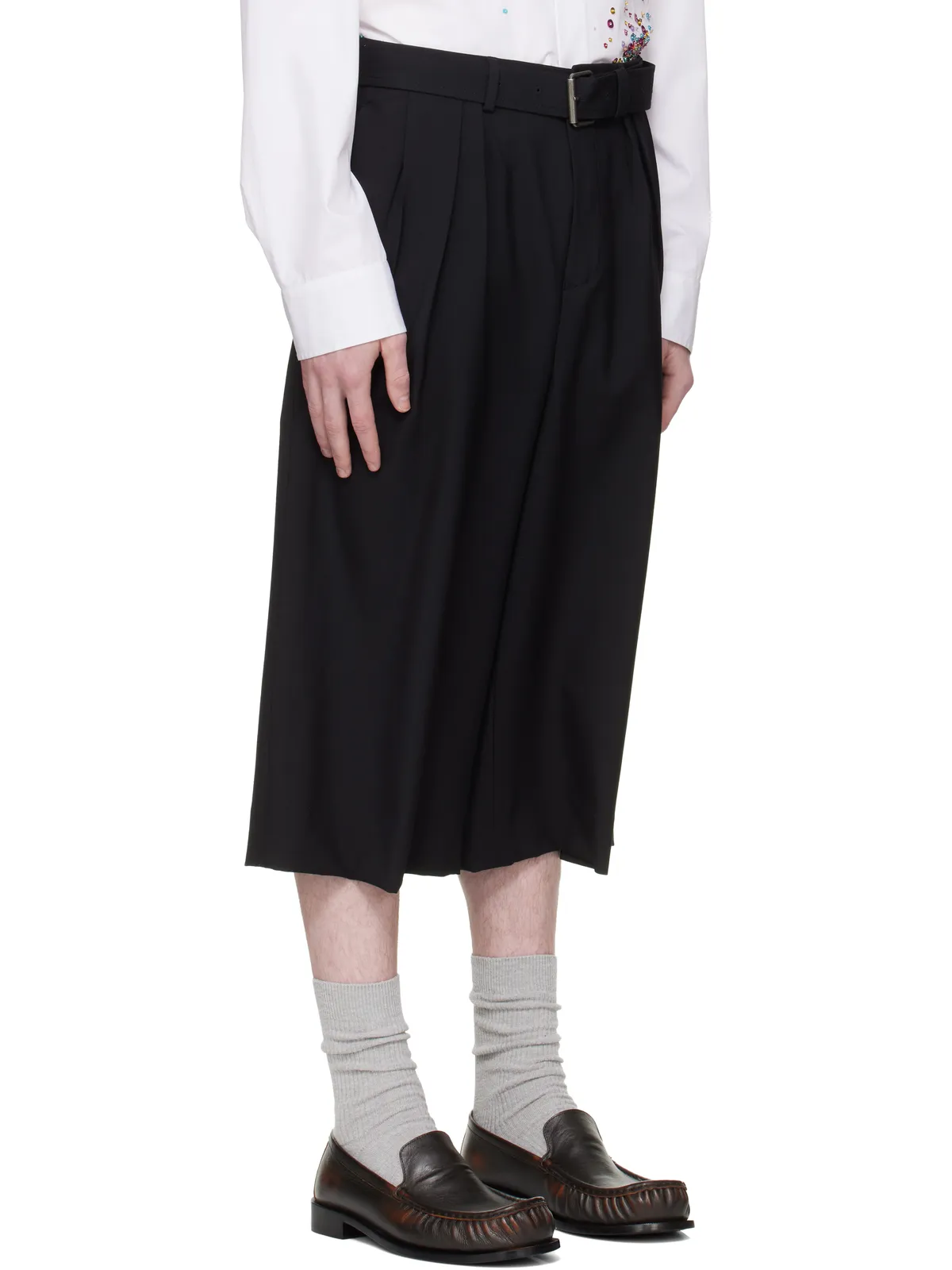 Dries Van Noten ウール モヘア ショートパンツ - 画像2
