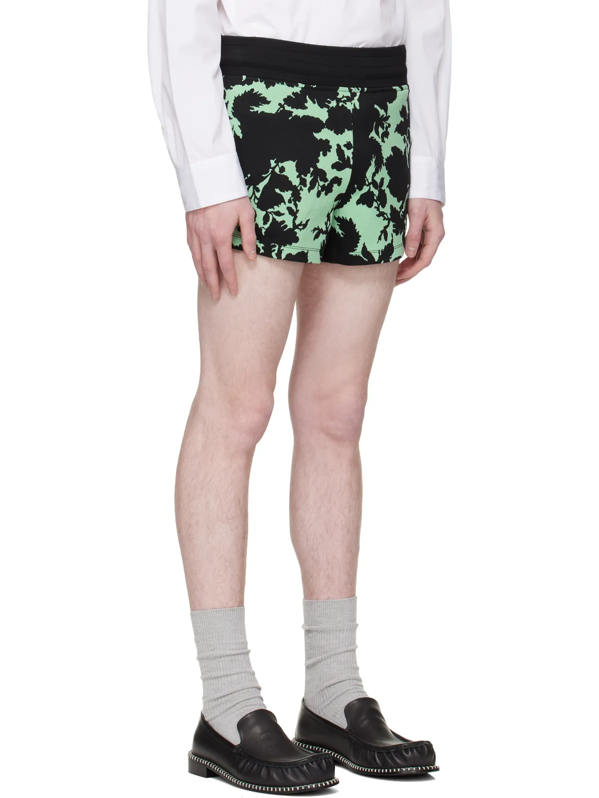 Dries Van Noten リブ ジャカード ショートパンツ - 画像2