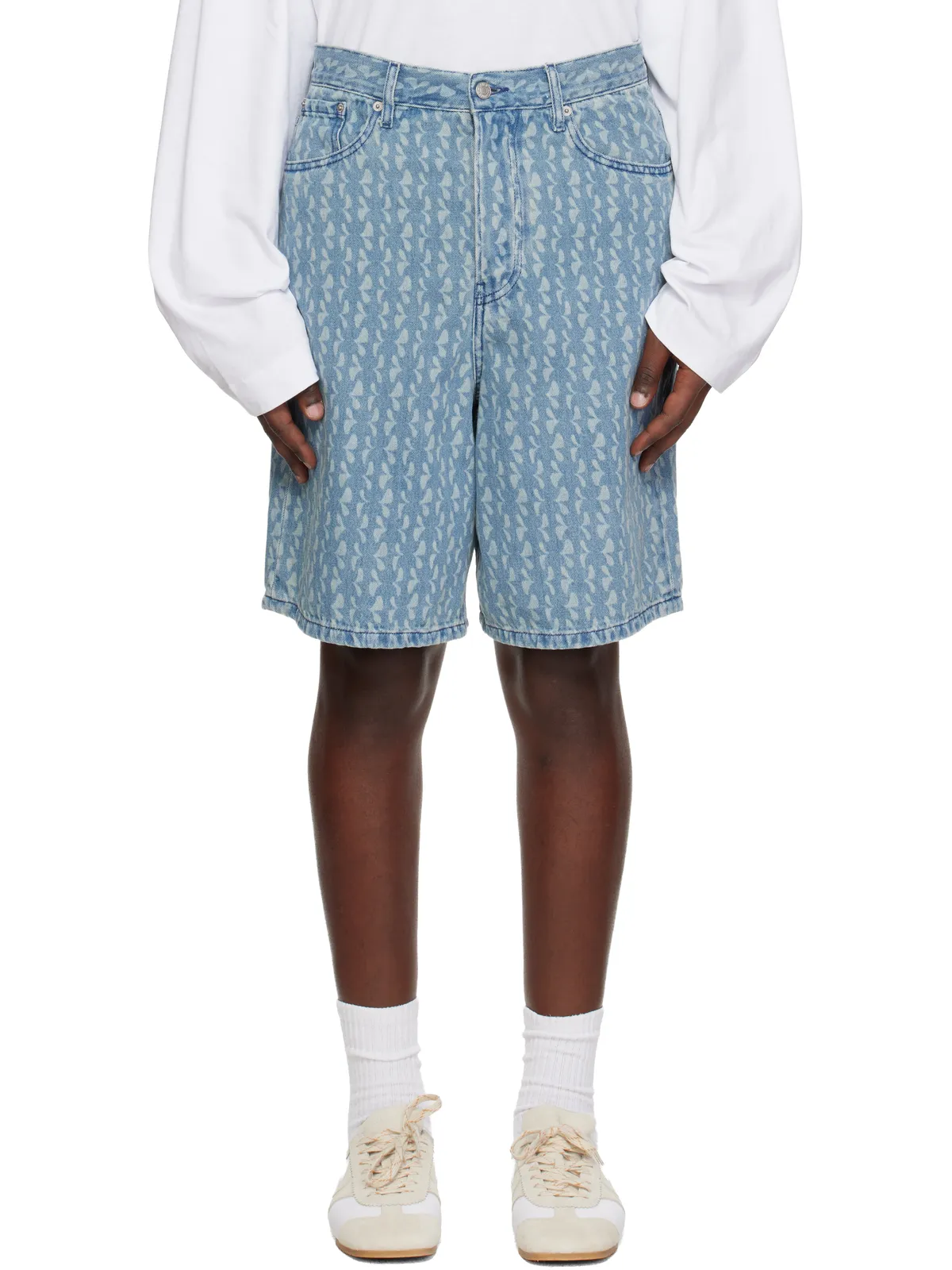 Dries Van Noten フェード デニムショートパンツ - 画像1