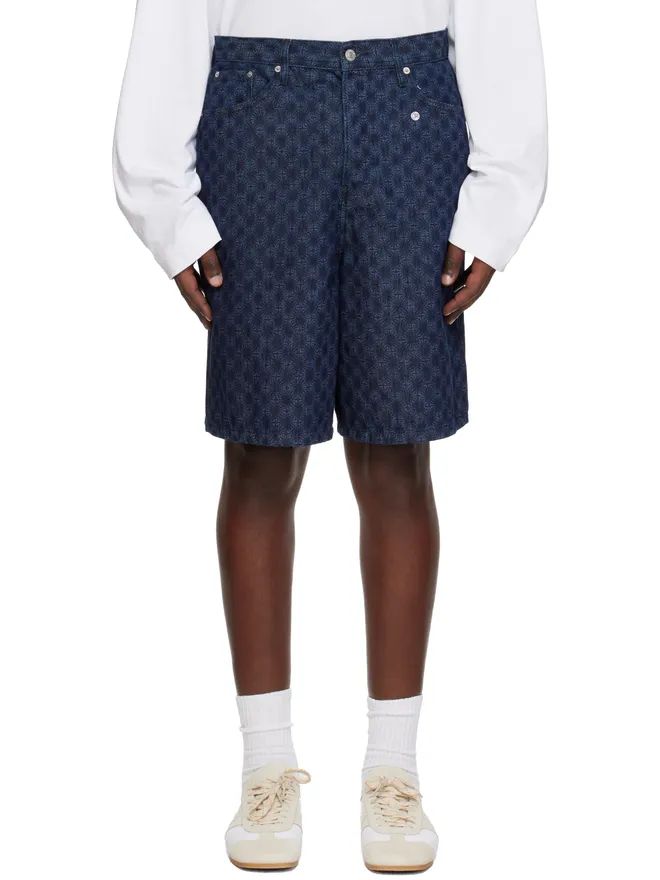 Dries Van Noten Dries Van Noten プリント デニムショートパンツの商品画像