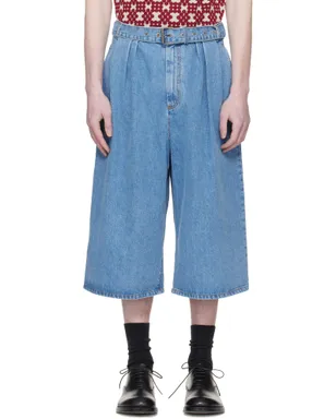 Dries Van Noten タック デニムショートパンツ - サムネイル1