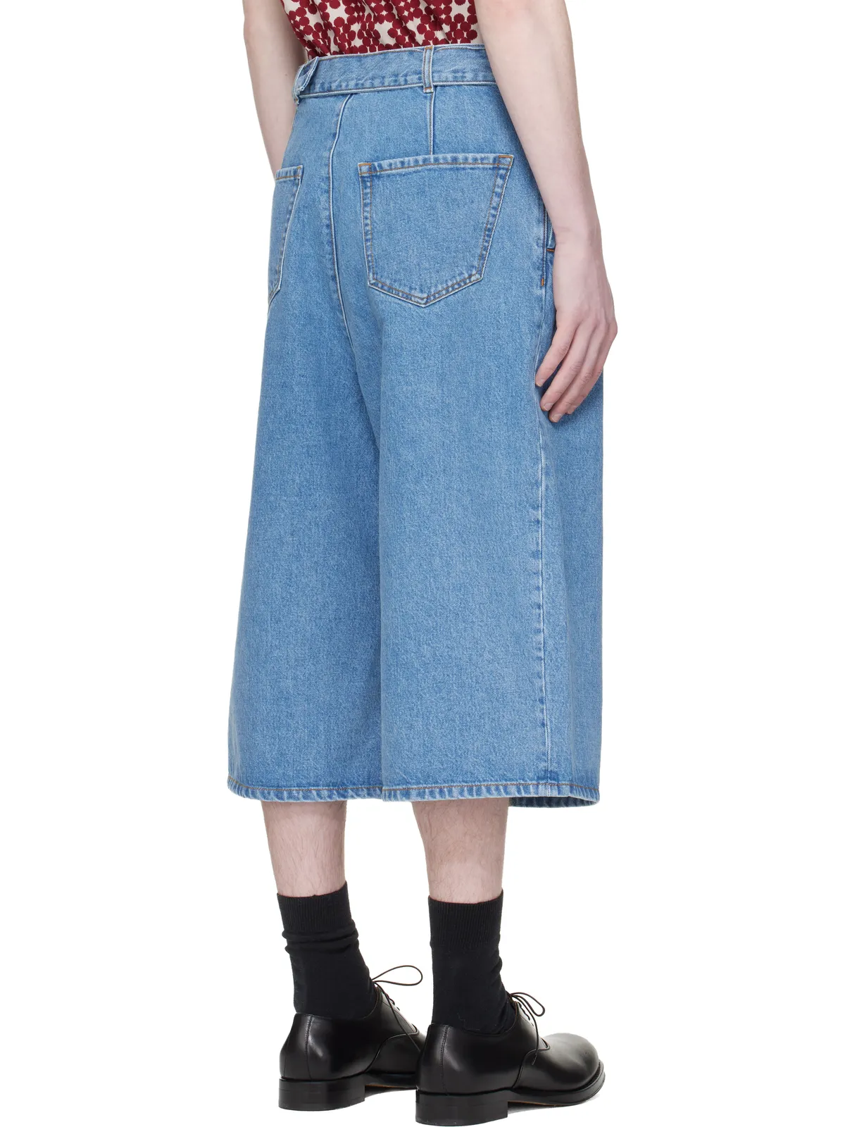 Dries Van Noten タック デニムショートパンツ - 画像3