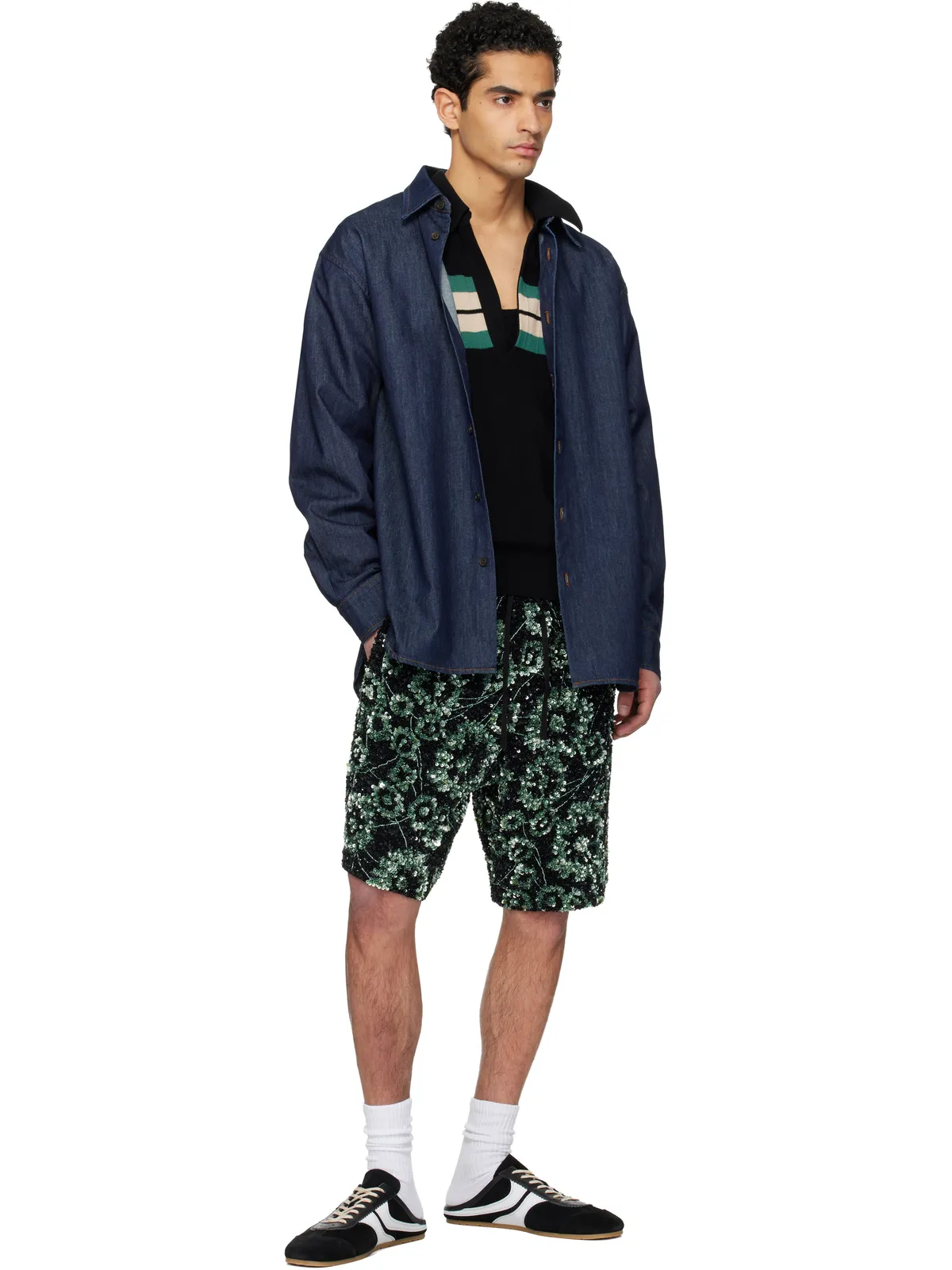 Dries Van Noten エンブロイダリー ショートパンツ - 画像4