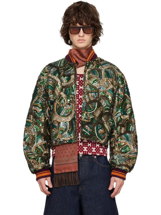 Dries Van Noten Dries Van Noten エンブロイダリー ボンバージャケットの商品画像
